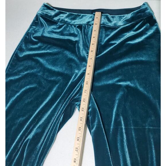 Loft Womens Green Velour Pants Size Large Holidays New Years Eve Preppy Scandi - Picture 4 of 5